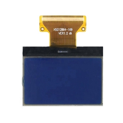 Đèn nền màu xanh lam Mô-đun hiển thị LCD ma trận điểm COG 28x64 với giao diện FPC