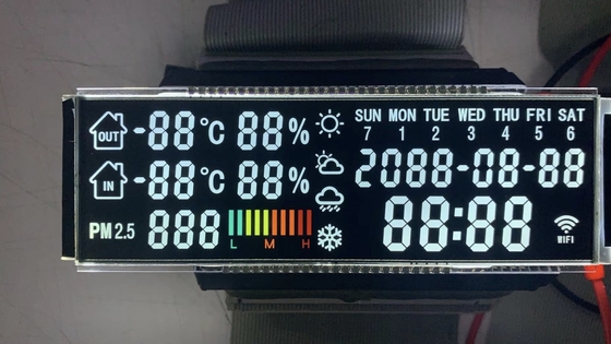 Hiển thị LCD tương phản cao VA truyền âm 7 phân đoạn PIN Connect Y tế di động