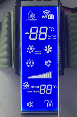 6 O Clock FPC tiêu cực Connector Module STN dương tính màn hình LCD kích thước nhỏ cho tủ lạnh