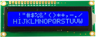 Mô-đun LCD 16x2 âm tính màu xanh lam, Đèn LED màn hình trắng hiển thị ký tự góc nhìn rộng