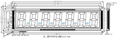 Mô-đun hiển thị LCD STN nối tiếp 7 Phân đoạn 7 chữ số Chế độ phân cực truyền