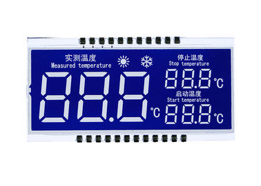 Bảng điều khiển màn hình LCD 2,8 V HTN Tùy chỉnh Bảy phân đoạn LED trắng tương phản cao