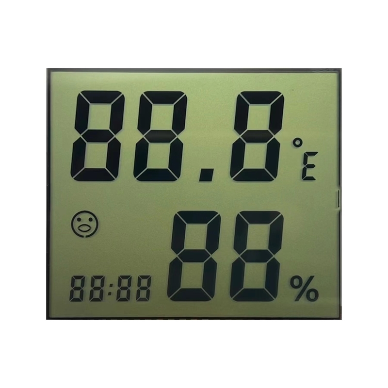 3.0 V truyền TN LCD hiển thị phân đoạn mã màn hình LCD cho máy đo nhiệt độ
