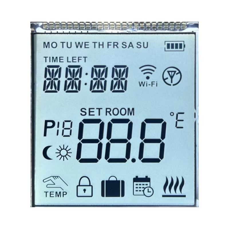 4.2 V Positive HTN 12 O' CLOCK Màn hình mã phân đoạn điều khiển nhiệt độ xuyên phản xạ