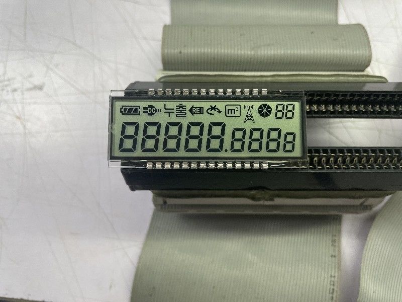 Máy sản xuất tùy chỉnh 8 chữ số TN màn hình LCD dương tính bảy phân đoạn kết nối mã PIN cho máy đo khí điện tử