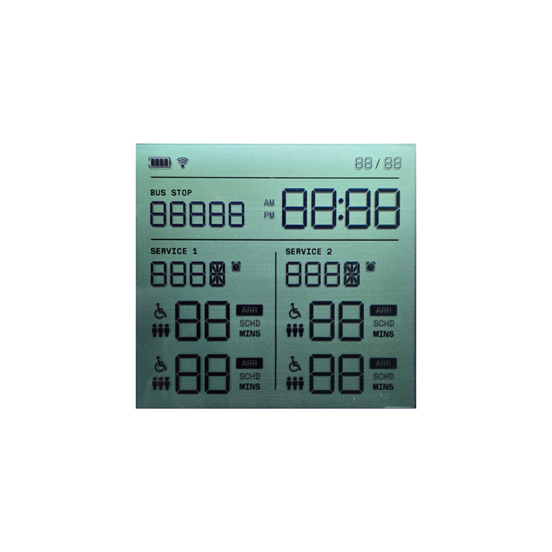 Phân đoạn tùy chỉnh LCD cho màn hình hiển thị xe Rohs Tuân thủ TN STN FSTN VA Màn hình LCD