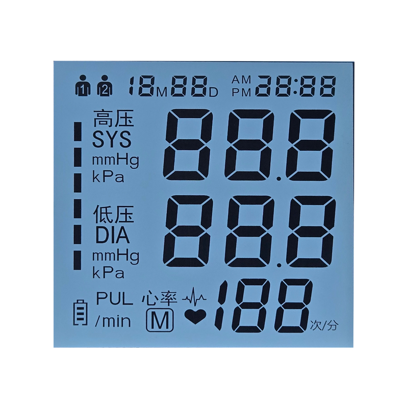 Phân khúc LCD 7 tuân thủ Rohs tùy chỉnh cho thiết bị y tế HTN FSTN TN LCD tùy chỉnh màn hình LCD
