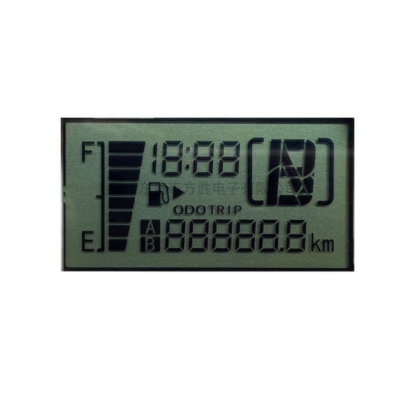 Đồng hồ tốc độ kỹ thuật số LCD dương HTN phân khúc xe máy tùy chỉnh Mô-đun LCD Odometer Đèn nền