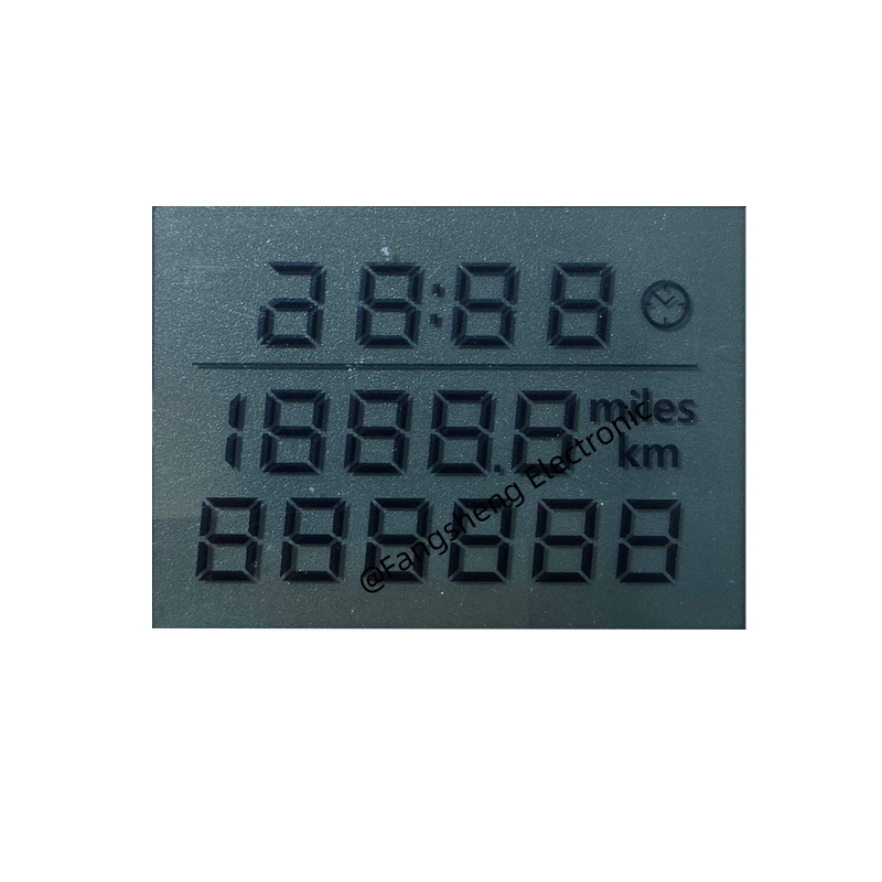 Màn hình LCD tùy chỉnh cho Đồng hồ tốc độ Màn hình LCD phân đoạn OEM ODM cho xe máy Màn hình LCD đơn sắc TN