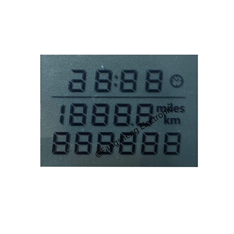 Màn hình LCD tùy chỉnh cho xe máy TN LCD Heat Seal Connector Đồng hồ tốc độ Phân đoạn Màn hình LCD Hỗ trợ OEM