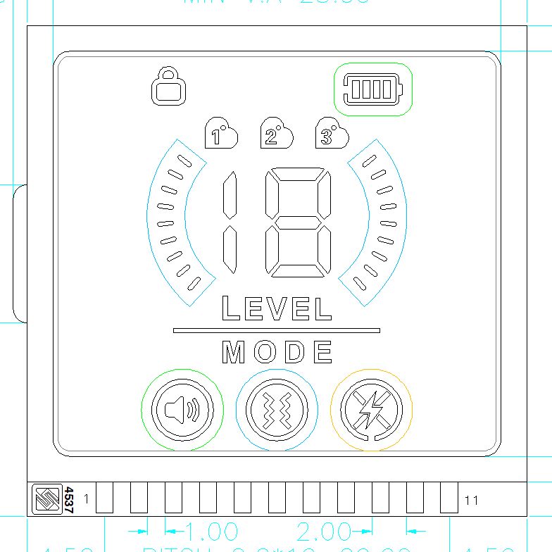 Màn hình LCD phân đoạn VA tùy chỉnh cho thiết bị huấn luyện chó, Bảng LCD phân đoạn âm VA