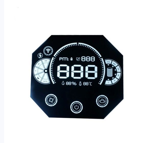 Mô-đun hiển thị màn hình LCD VA Màn hình LCD phân đoạn tùy chỉnh, Màn hình hiển thị âm bản LCD tròn, Mô-đun LCD phân đoạn chữ số 14