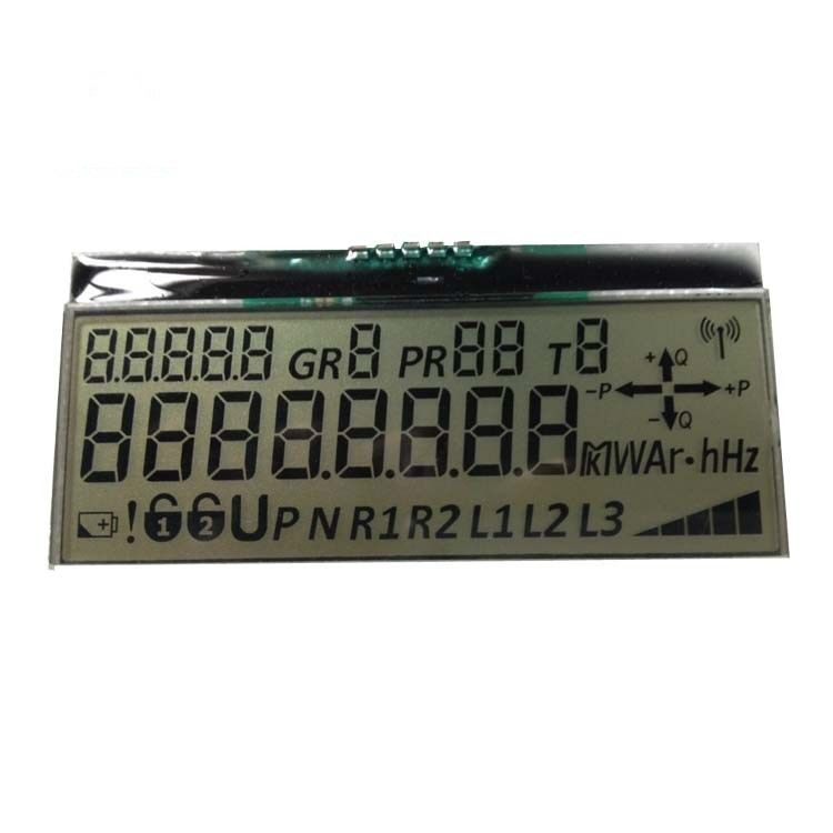 17 Chữ số 7 Mô-đun LCD tùy chỉnh phân đoạn, Kim loại Hiển thị màn hình LCD xuyên thấu