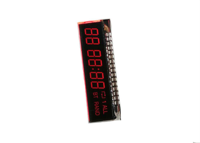 Màn hình LCD phủ định bảy phân đoạn với đầu nối PIn kim loại cho bộ đếm thời gian điện tử