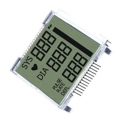 Màn hình LCD đơn sắc TN 7 phân đoạn 4 chữ số với đầu nối chống nước 18 pin