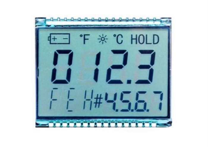 Màn hình tùy chỉnh 4 chữ số 7 chữ số TN Màn hình LCD phản chiếu cho đầu nối chân đồng hồ