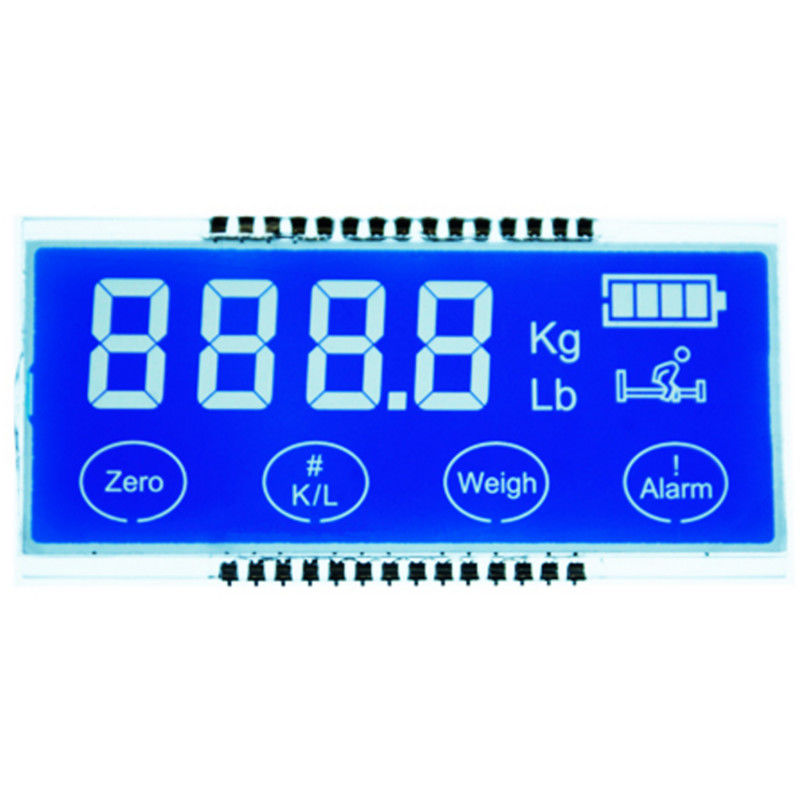 Bảng điều khiển màn hình LCD 2,8 V HTN Tùy chỉnh Bảy phân đoạn LED trắng tương phản cao