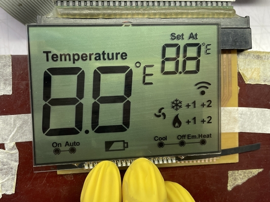 Mẫu dương HTN màn hình LCD đơn sắc 7 phân đoạn truyền hình màn hình LCD cho nhiệt điều hòa