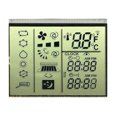 3.0 V Phản xạ tích cực TN phân đoạn điều hòa không khí LCD điều khiển từ xa Điều khiển nhiệt độ