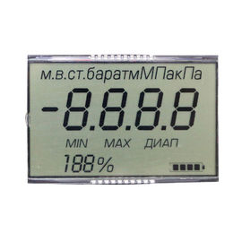 OEM Phân đoạn màn hình LCD HTN Màn hình đơn sắc Loại phân cực phản chiếu Đầu nối kim loại