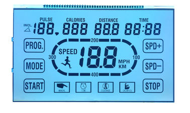 Màn hình LCD STN trong suốt 6 giờ Hiển thị chữ số dương 7 Phân đoạn cho máy đang chạy