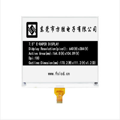 7,5 inch 640x384 Dots E Paper Screen Spi E Ink cho nhãn kệ