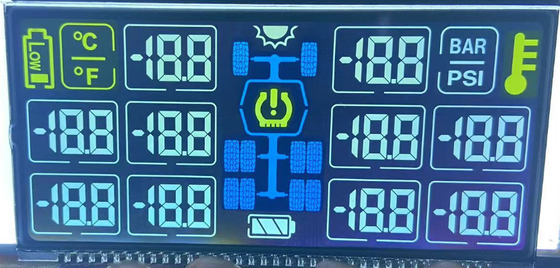 Màn hình LCD đơn sắc màu đen trắng DFSTN tùy chỉnh VA Âm bản cho xe gắn trên xe